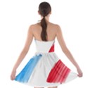 France flag, banner watercolor painting art Strapless Bra Top Dress View2