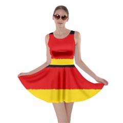 German Flag, Banner Deutschland, Watercolor Painting Art Skater Dress by picsaspassion