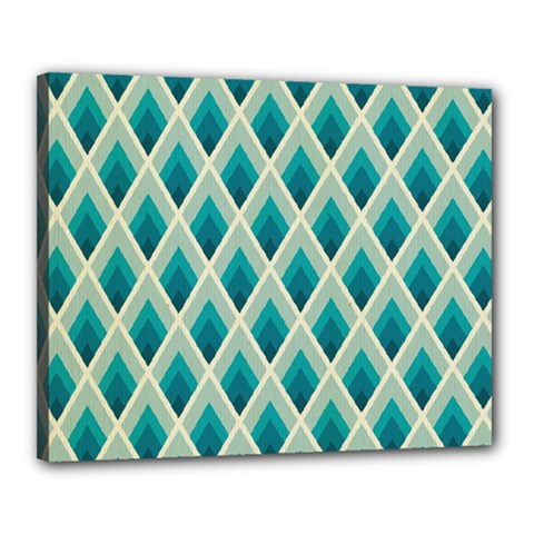 Artdecoteal Canvas 20  X 16  by NouveauDesign