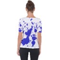 Blue Plaint Splatter Short Sleeve Top View2