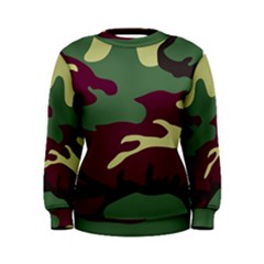 Camuflage Flag Green Purple Grey Women s Sweatshirt by Mariart