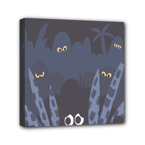 Ghost Halloween Eye Night Sinister Mini Canvas 6  X 6  by Mariart