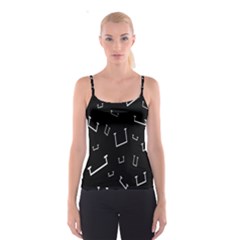 Pit White Black Sign Pattern Spaghetti Strap Top by Mariart