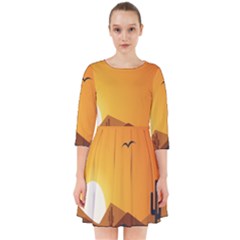 Sunset Natural Sky Smock Dress by Mariart