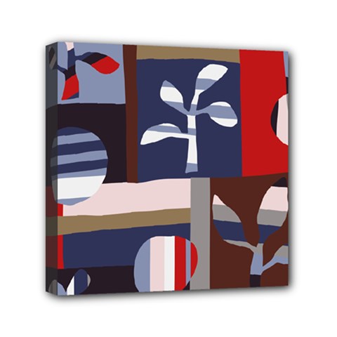 Surface Tree Polka Dots Mini Canvas 6  X 6  by Mariart