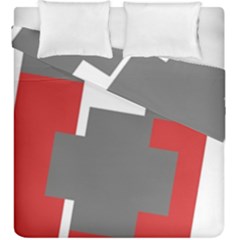 Cross Abstract Shape Line Duvet Cover Double Side (king Size) by Celenk