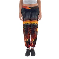 Dragon Legend Art Fire Digital Fantasy Women s Jogger Sweatpants by Celenk