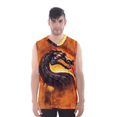 Dragon And Fire Men s Basketball Tank Top by Celenk