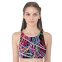 Funny Colorful Yarn Pattern Tank Bikini Top View1