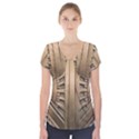 Art deco gold door Short Sleeve Front Detail Top View1