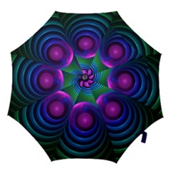 Beautiful Rainbow Marble Fractals In Hyperspace Hook Handle Umbrellas (large) by jayaprime