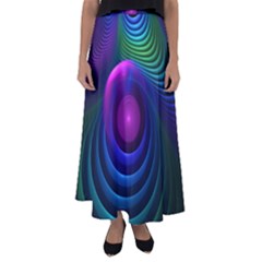 Beautiful Rainbow Marble Fractals In Hyperspace Flared Maxi Skirt by jayaprime