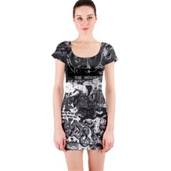 Graffiti Short Sleeve Bodycon Dress by ValentinaDesign