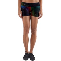 Galaxy Space Universe Astronautics Yoga Shorts by Celenk