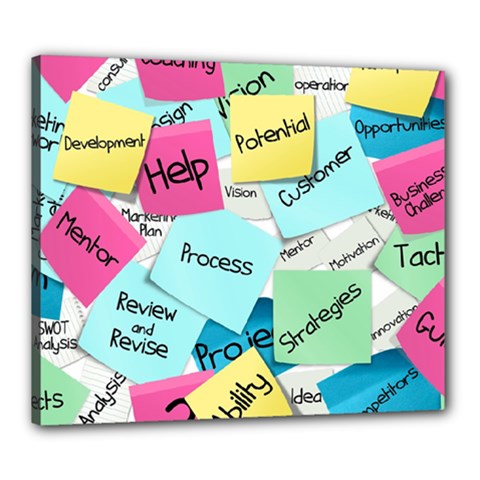 Stickies Post It List Business Canvas 24  X 20  by Celenk