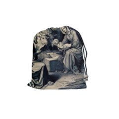 The Birth Of Christ Drawstring Pouches (medium)  by Valentinaart