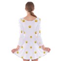 Happy Sun Motif Kids Seamless Pattern Long Sleeve Velvet Skater Dress View2