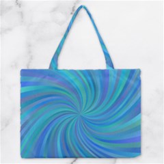 Blue Background Spiral Swirl Zipper Medium Tote Bag by Celenk