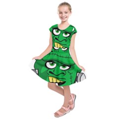 Buy Me A Coffee Halloween Kids  Short Sleeve Dress by Celenk