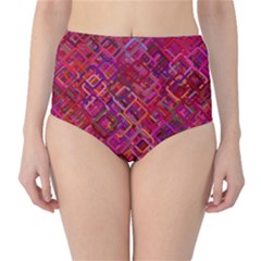 Pattern Background Square Modern High-waist Bikini Bottoms by Celenk