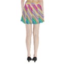 Wave Background Happy Design Pleated Mini Skirt View2