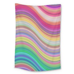 Wave Background Happy Design Large Tapestry by Celenk