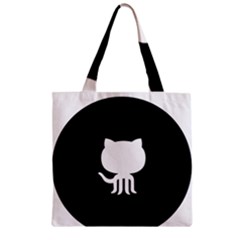 Logo Icon Github Zipper Grocery Tote Bag by Celenk