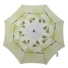 Spring Plant Nature Blue Green Hook Handle Umbrellas (medium) by Celenk