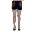 The Sign Ying And Yang With Floral Elements Skinny Shorts View1