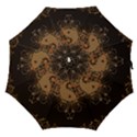 The Sign Ying And Yang With Floral Elements Straight Umbrellas View1