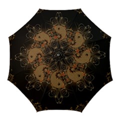 The Sign Ying And Yang With Floral Elements Golf Umbrellas by FantasyWorld7