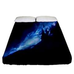 Nebula Fitted Sheet (queen Size) by Celenk