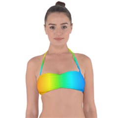 Pattern Halter Bandeau Bikini Top by gasi