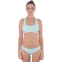 Pattern Cross Back Hipster Bikini Set by gasi