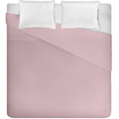 Baby Pink Stitched And Quilted Pattern Duvet Cover Double Side (king Size) by PodArtist