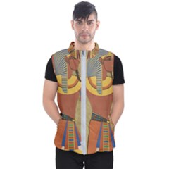 Egyptian Tutunkhamun Pharaoh Design Men s Puffer Vest by Celenk