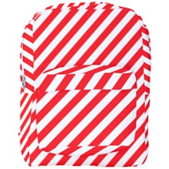 Christmas Red And White Candy Cane Stripes Full Print Backpack by PodArtist