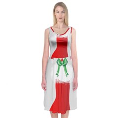 Christmas Stocking Midi Sleeveless Dress by christmastore