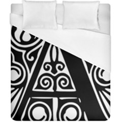 Alphabet Calligraphy Font A Letter Duvet Cover (california King Size) by Celenk