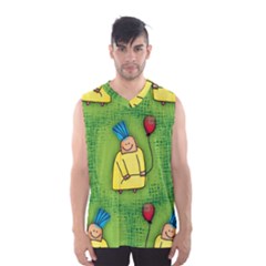 Seamless Repeating Tiling Tileable Men s Basketball Tank Top by Celenk