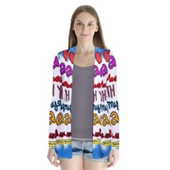 Christian Christianity Religion Drape Collar Cardigan by Celenk