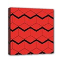 red box pattern Mini Canvas 6  x 6  View1