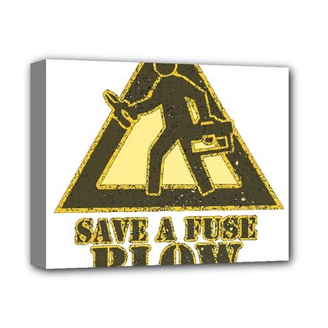 Save A Fuse Blow An Electrician Deluxe Canvas 14  X 11  by FunnyShirtsAndStuff