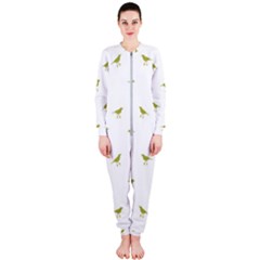 Birds Motif Pattern Onepiece Jumpsuit (ladies)  by dflcprints