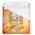 Happy Thanksgiving With Pumpkin Duvet Cover (Queen Size) View1