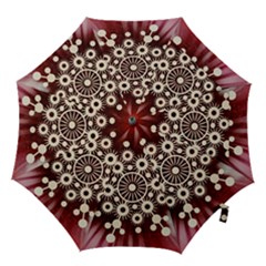 Background Star Red Abstract Hook Handle Umbrellas (medium) by Celenk