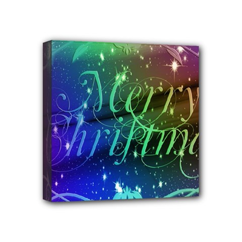 Christmas Greeting Card Frame Mini Canvas 4  X 4  by Celenk