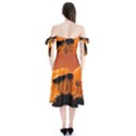 Trees Branches Sunset Sky Clouds Shoulder Tie Bardot Midi Dress View2