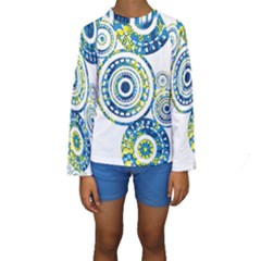 Circles Kids  Long Sleeve Swimwear by hogartharts