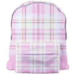 Pink Pastel Plaid Giant Full Print Backpack by allthingseveryone